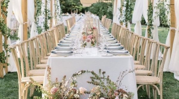 Decoración de Mesas de jardín para bodas