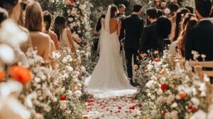camino DE PETALOS PARA JARDINES DE BODAS