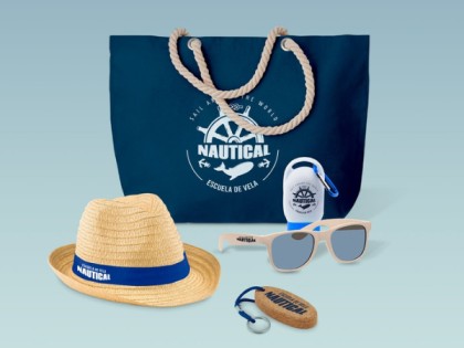 Bidón reutilizable incluido en welcome pack de Design Bags para eventos