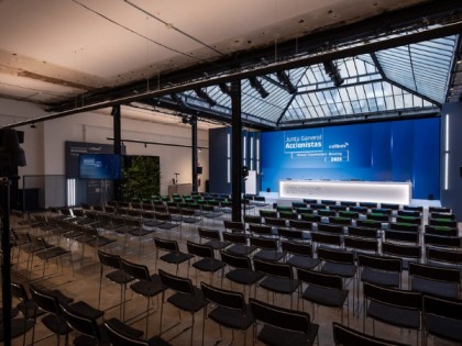 Render 3D de stand conceptual creado por equipo de diseño de EFS