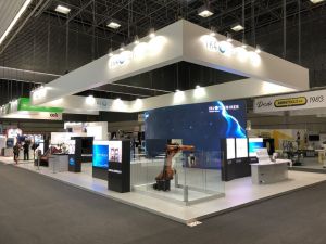 Stand assembly process at a trade fair in the Basque Country