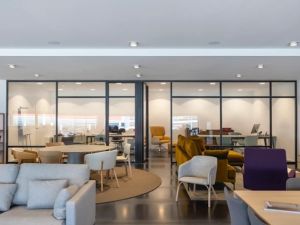 Corporate event decoration with high-end furniture from Grup Pous