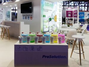 Modern corporate stand designed by Grupo ALC at a MICE event