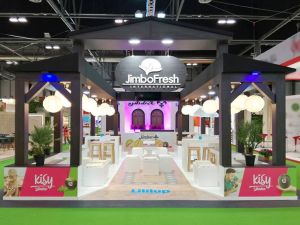 Assembly and construction phases of an international corporate stand