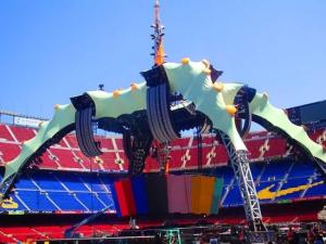 Lighting technician during live show