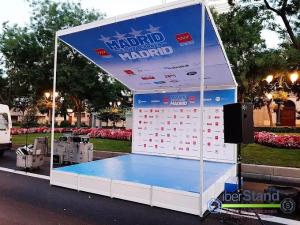 Custom-designed ephemeral aluminum structure for exhibition