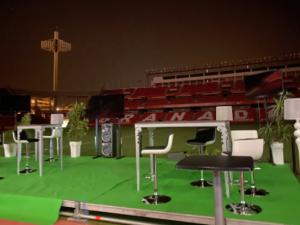 High stools and cocktail tables for corporate events in Andalusia