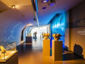 PROASUR's technical team working on setting up the stage for a live show.